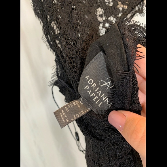 NEW Adrianna Papell Lace Sheath Dress in Black [SZ 4‎ ] - Picture 7 of 8